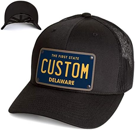 Chapéu de caminhoneiro Snapback de placa personalizado Impresso em patch de couro.