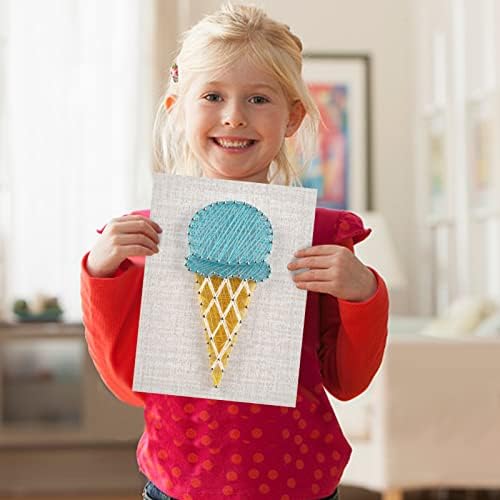 Kit de arte de cordas de sorvete de sorvete webeedy kits de artesanato de arte de cordas para adultos e crianças