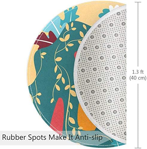 Lady Heart Globe, capacho sem escorregamento de 15,7 de tapete redondo tapetes tapetes para crianças quarto de bebê quarto berçário