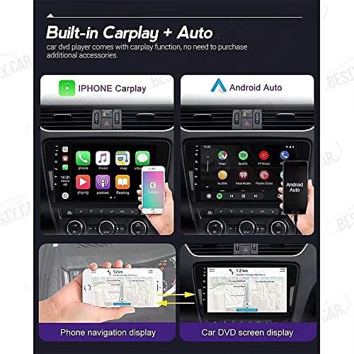 BestyCar Android 9'''Car Rádio estéreo para VW Volkswagen TOUAREG FL NF 2010-2018 OCTA CORE Android 10.0 Cabeça de toque Cabeça de cabeça de cabeça GPS Navigação CarPlay Android Auto Bluetooth AHD Reverse Camera-4+64