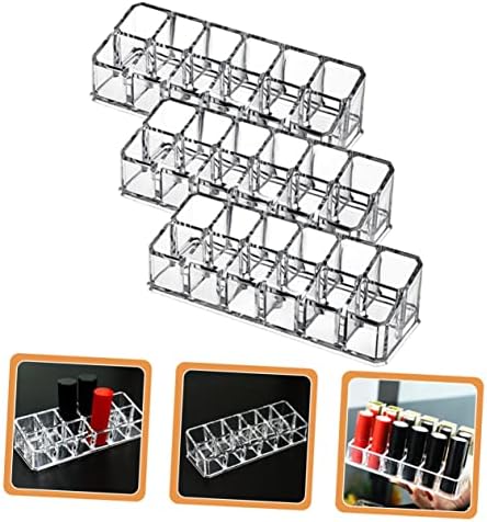 Zerodeko 3pcs Batoms Display Stand Makeup Organizer prateleira maquiagem Organizador de armazenamento Caixa de maquiagem Lip Gloss Lipstick Organizer Tower Lipstick Lipstick Holder Lipstick Acessório