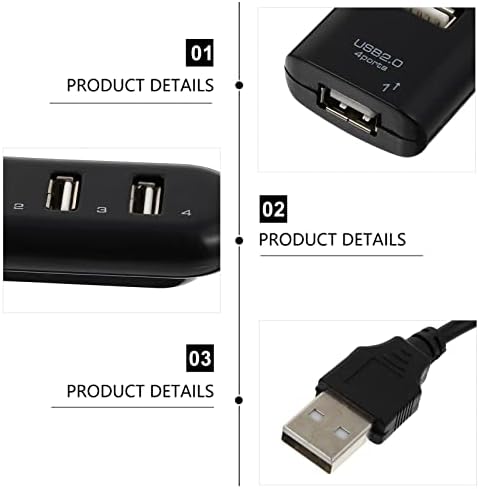 Solustre Adaptador USB USB A Hub USB 2. 0 USB 4 Hub USB 2. 0 4 Porta Hub 4 Porta USB Hub 4- Porta USB Um hub USB divisor