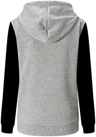 Hoodies de pescoço de capota de zdfer para mulheres, camisolas com capuz de amarração casaco casual com manga comprida camada