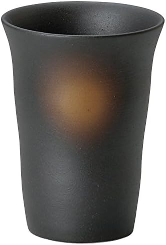 Yamashita Craft 14078170 Glass de cerveja, Stein, preto, φ3,0 x 4,0 polegadas, 9,2 fl oz, copo preto soprado