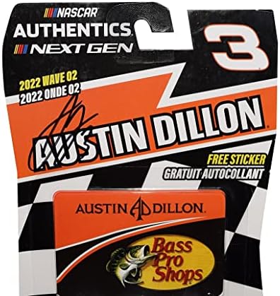 Autografado 2022 Austin Dillon 3 Bass Pro Shops Próximo Gen Nascar Authentics Wave 02 Assinado Colecionável 1/64 Carro