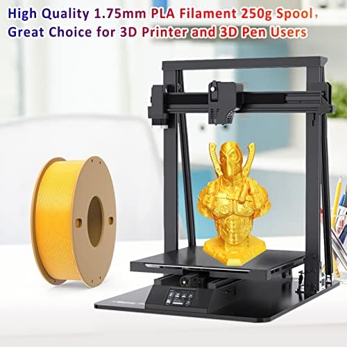 Dikale PLA+ Filamento da impressora 3D 1,75 mm sem emaranhado, FILIONE DE FERRO PESO DE LENTA FILIONAL 250G Spool, PLA Pro Plus, ouro de seda