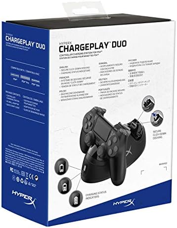 Duo Hyperx ChargePlay - Estação de Carregamento do Controlador para PlayStation 4, carrega dois controladores DualShock 4