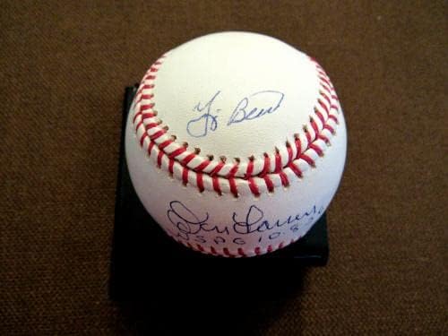 DON LARSEN YOGI BERRA WS PG 10-8-56 Yankees assinado Auto OML Baseball PSA/DNA-Bolalls autografados