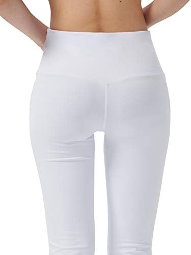 Calça de ioga de bootcut knsbk para mulheres com bolsos escondidos calças de treino de cintura alta