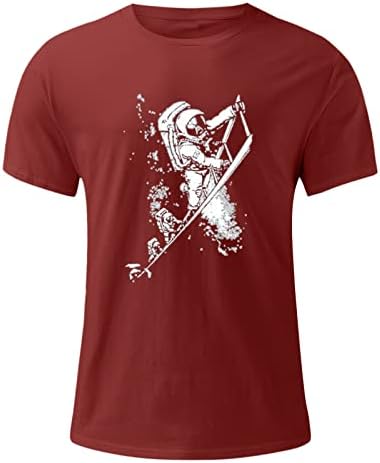 Tamas de manga curta para homens do soldado masculino para homens, camisetas de teatro atlético do astronauta de verão, camiseta muscular atlética muscular