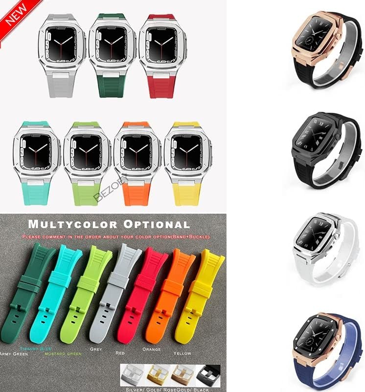Maalya mais recente aço inoxidável para Apple Watch Band 8 7 44mm 45mm Metal nobre para Iwatch Series 8 7 6 SE 5 41mm Kit