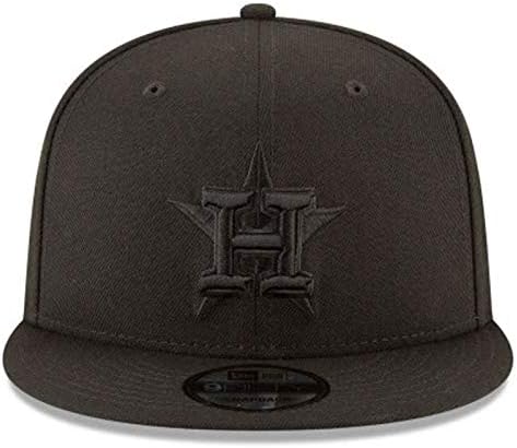 New Era Houston Astros MLB Basic Snapback Black On Black 950 Cap ajustável