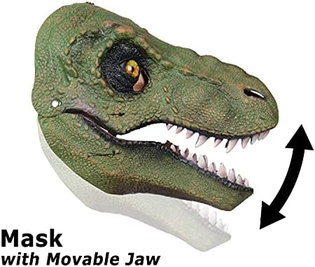 Máscara de dino máscara em movimento a mandíbula-tyrannosaurus rex máscara ， dragão móvel, máscara de cosplay festa de aniversário