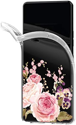 Caso Yerebel Galaxy S21 5G, Caso Samsung S21 Cute, Clear Flexible Flor Flexible Bumper TPU Soft Rubber Silicone Case de telefone