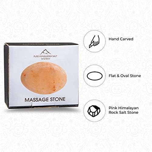 O sal puro do Himalaia trabalha em pedra oval plana, pedra de cristal rosa para massagem terapêutica, desodorante