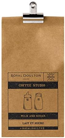 Royal Doulton Coffee Studio Milk & Sugar Conjunto, 4 onças, cinza
