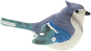 A coleção Bridge Small Resin Blue Jay Bird Feliz exclusiva estátua de animais de origem da decoração da casa sazonal