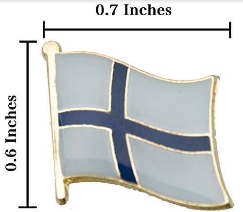 A-One 2 PCS Pack- Helsinque Catilhão da Catedral+Finlândia Pino de lapela de bandeira, patch de capital, bordado de lembrança de