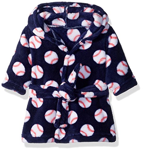 Amigos Luvable Unisex Baby Plexush Robe, beisebol, 0-9m