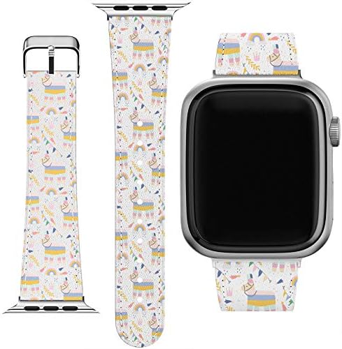 Pulseira Cavka Compatível para Apple Watch Series 7/6/5/4/3/2/1/SE e capa de telefone correspondente colorida Lama Alpaca Strap