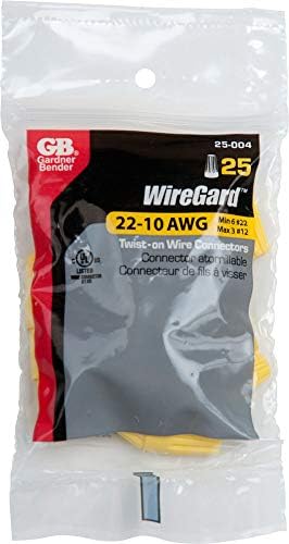 Conector de arame WireGard Twist-On Yellow 25 / Polybag