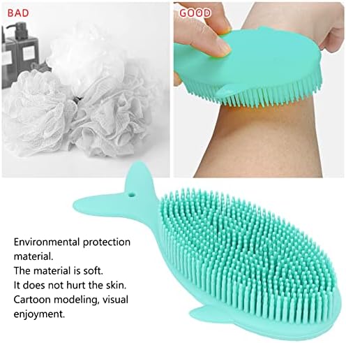 Escova de banho de silicone para bebês, escova de massagem de berço bebê escova de massagem escova de esfoliante