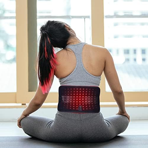 Haiyue Red Light Terapy Device, Cinturão de terapia de luz infravermelha próxima para a cintura da cintura traseira Dor de ombro Músculo Relaxe com o modo de pulso, Pad Flexível em casa Use presente para homens mulheres mulheres