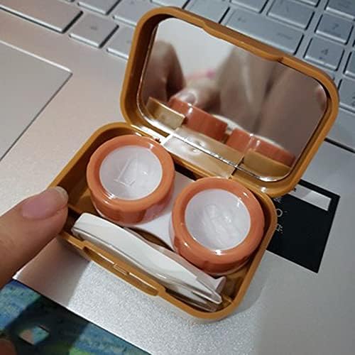Tbiiexfl bote mini little flowers design lente portátil lente de contato para mulheres kit de presente caixa de cuidado