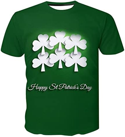 Camisetas de manga curta de manga curta de manga curta do dia de St. Patrick