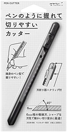 Midori 35327006 Cutter de caneta, preto