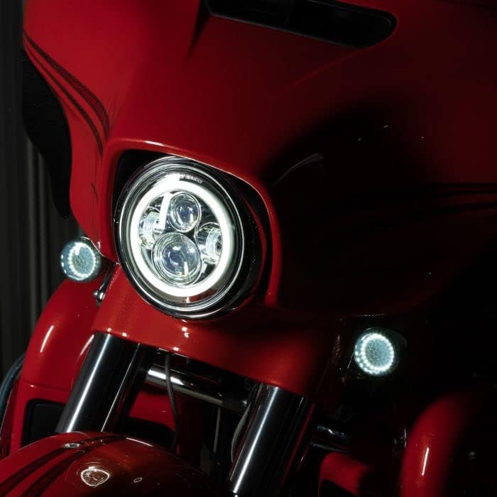 HOGWORKZ® 7 polegadas LED Halomaker ™ farol - Substituição de Daymaker Compatível pela Harley Davidson Street Glide Road King