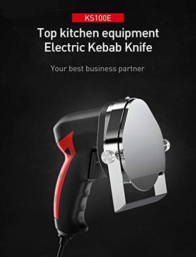 Slicer elétrico de kebab, máquina de cuteira de kebab de 80w Kebab Machine Handheld Kebab Faca elétrica pode ajustar a espessura, faca