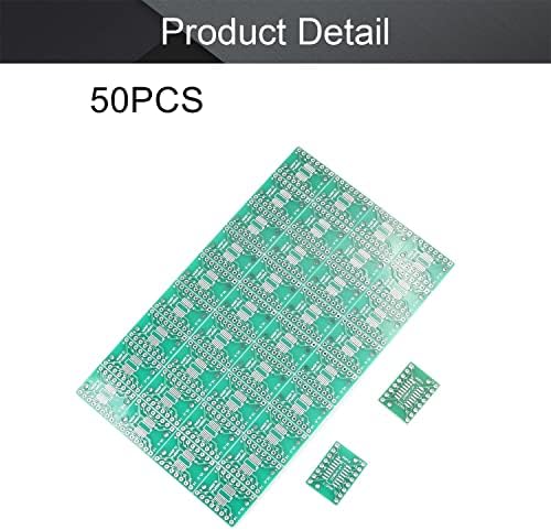 FILECT 50PCS Placa de PCB de dupla face SOP16 16P 1,27/ SSOP16 16P 0,65 para DIP Adaptador PCB Conversor SMD para Solding Practice