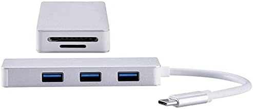Connectores -USB -C a 3 portas USB 3.0 Convertor Splitter Aluminium Case Card Litor