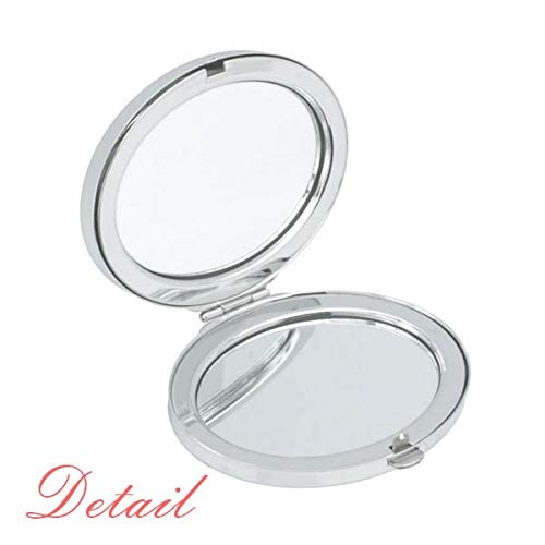 Pincelada textura irregular espelho portátil dobra maquiagem de mão dupla lateral óculos