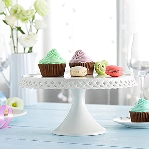 Suporte genérico de cupcake 2pcs bolo de cerâmica cupcake de cerâmica exibir alimentos que servem prato para festa de casamento em casa