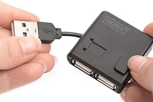 Digitus USB 2.0 Hub de alta velocidade 4 porta 4x USB A/F, 1x USB B Mini/M, 99398