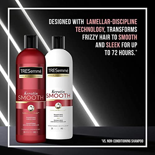 O shampoo e o conjunto de condicionadores de Tresemme, queatina suave - produtos de cabelo anti -Frizz com proteína de queratina, promove