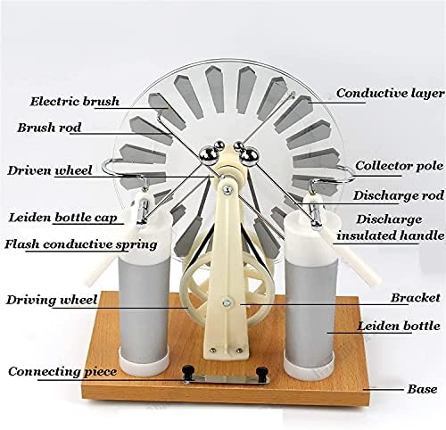 Gerador de eletricidade estática Máquina para uso pesado, motor de indução eletrostática, Equipamento de ensino de demonstração de experimentos de física