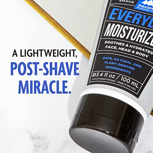 Pacific Shaving Company Everyday Hidrizer - Creme diário de hidratante pós -barba para homens e mulheres - creme de rosto hidratante