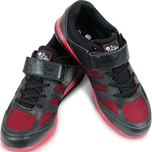 Bola de parede de elevação nórdica 40 lb com sapatos Venja Tamanho 8.5 - Black Red