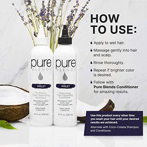 Misturas puras shampoo de depósito de cores hidratantes | Ilumina o cabelo desbotado da cor | Dye de cabelo semi