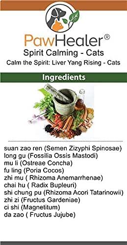 Pawhealer Calma o espírito: fígado Yang Rising - Gatos com agressão - 2 fl oz - funciona muito bem por mais de 10 anos no negócio