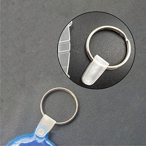 CLIP DE CLIP DE PLÁSTICO CLIP ZZLZX 25pcs Clear PVC ID Solter para conector do chaveiro para porta -cartas, colhedores,