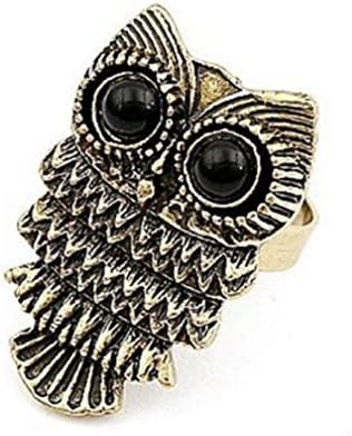 Bronze Vintage Adorável Owl Lhloy Ring Jewelry Women em loja 24/7