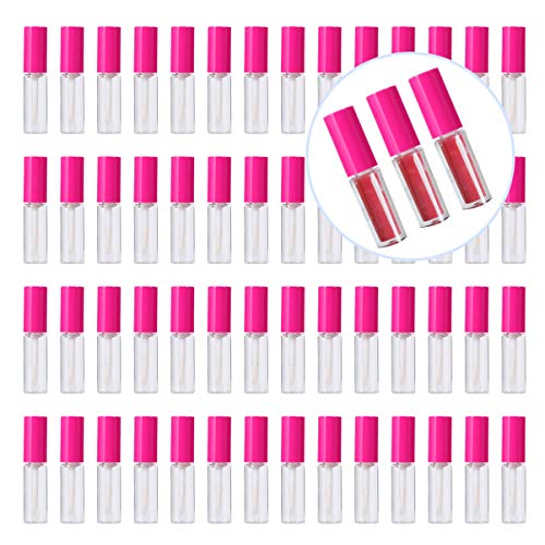 Minkissy 100 PCs 8ml Recipientes de tubo de brilho labial vazios garrafas de bálsamo labial reabastecidos garrafa de esmalte lábio para mulheres meninas estudantes