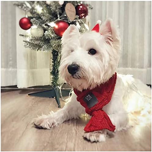 NACOCO COG Red Christmas Navilhado Cat Cat Bandana Bandana Inverno Acessórios para animais de estimação CAT ANO ANO NOVO CONHO