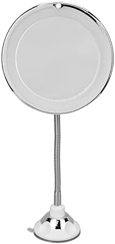 Espelho de maquiagem de ampliação, lupa 10x Lâmpada de preenchimento LED Lâmpada de sucção ajustável espelho de maquiagem de ganso