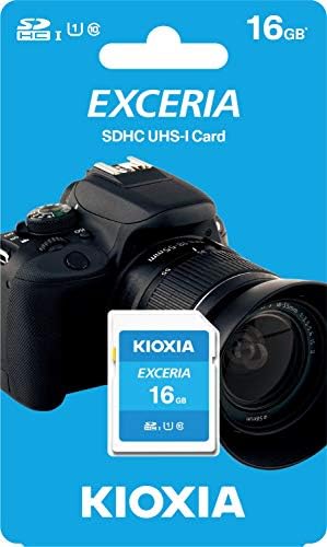 Kioxia 16GB Exteria SD Memory Card SDXC UHS-I U1 Classe 10 Leia 100MB/S LNEX1L016GG4