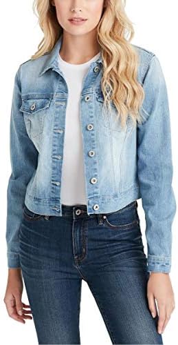 Jessica Simpson feminino plus size pixie clássico feminino fit colrop jeans jaqueta